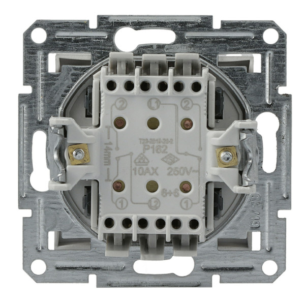 Перемикач 2-клавішний без рамки бронза Asfora, EPH0600169 - фото №3