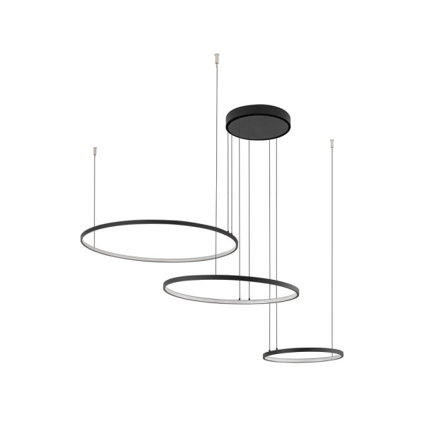 Люстра Nowodvorski 10867 Circolo LED 3x45W 4000K 1800Lm IP20 чорна - фото №3