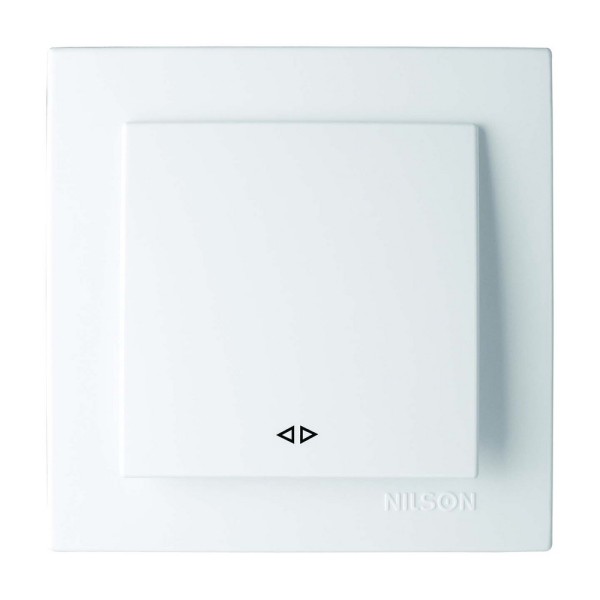Вимикач Nilson Touran білий 1кл проміжний ( 24111010 )