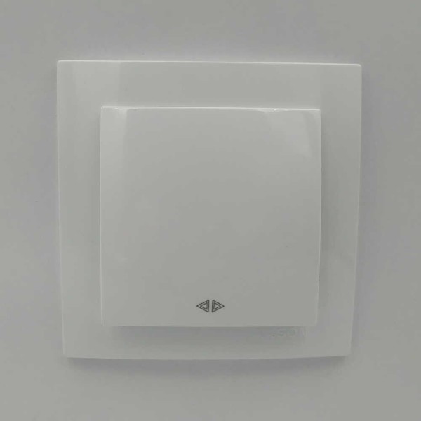 Вимикач Nilson Touran білий 1кл проміжний ( 24111010 ) - фото №1