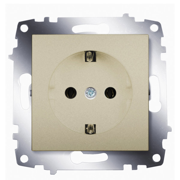 Розетка ABB Cosmo 619-011400-217 с заземлением (титан)
