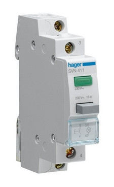 Кнопка на DIN-рейку SVN433 2НО з індикатором LED