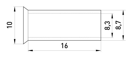 Неизолированный наконечник E.Next e.terminal.stand.en.35.16 35 кв.мм (s4038018) - фото №1