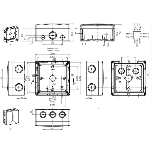 Наружная влагозащищенная распредкоробка Spelsberg Abox 160-L (sp81691001) IP65 - фото №15