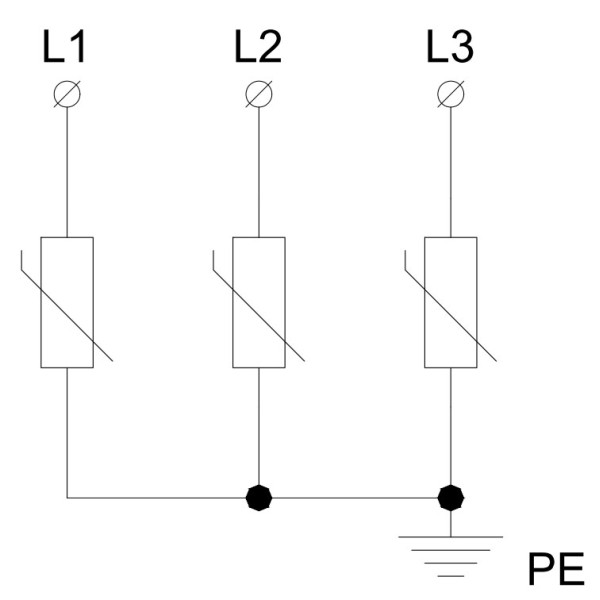 Ограничитель перенапряжений переменного тока Promfactor MOP 3Р-C 275/20 - фото №2
