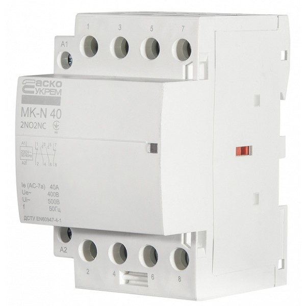 Модульный контактор Аско-Укрем MK-N 4P 40A 2NO+2NC (A0040030036) - фото №3