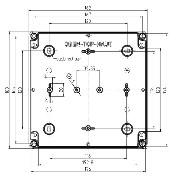 Коробка разводная Spelsberg PS 1818-9-to (sp11100701) IP66 с гладкими стенками - фото №2
