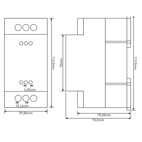 Реле контроля Tense MDK-03 (с индикацией) - фото №1
