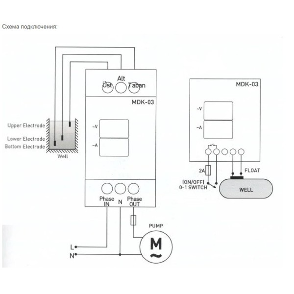 Реле контроля Tense MDK-03 (с индикацией) - фото №2