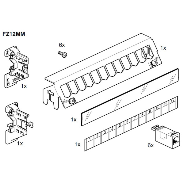Патч-панель Hager FZ12MK - фото №6