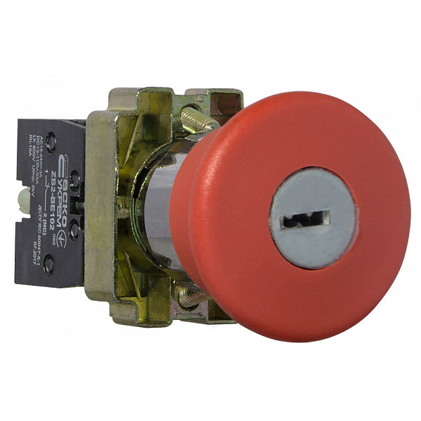 Кнопка безпеки Аско-Укрем XB2-BS142 з ключем (A0140010016) - фото №3