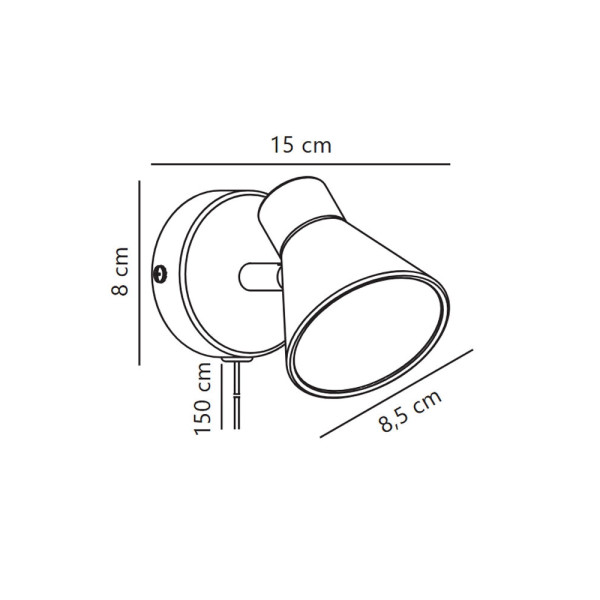 Бра, настінний світильник Nordlux 45761003 Eik GU10 1x35W IP20 чорний - фото №4