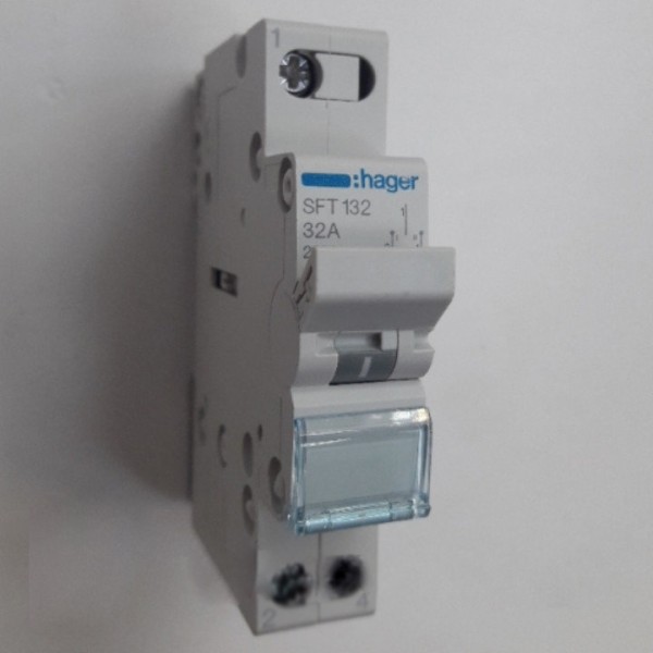 Перемикач Hager SFT132 1P 32А/230В 1м I-0-II - фото №1