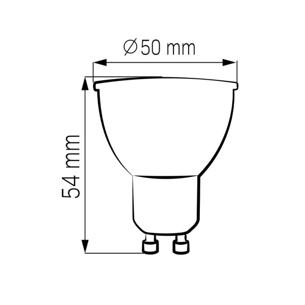 Светодиодная лампочка Goldlux 328243 GU10 4.5W 4000K 450Lm IP20 Прозрачная - фото №1
