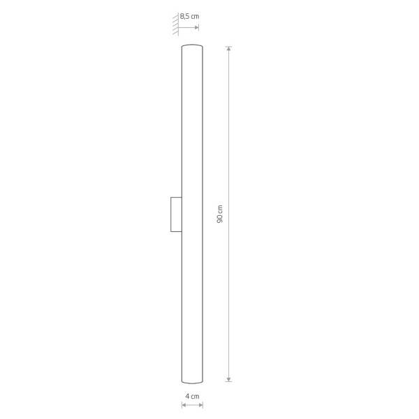 Бра, настінний світильник Nowodvorski 38120 Ice tube led LED 1x18W 4000K 1750Lm IP44 Chrom - фото №4