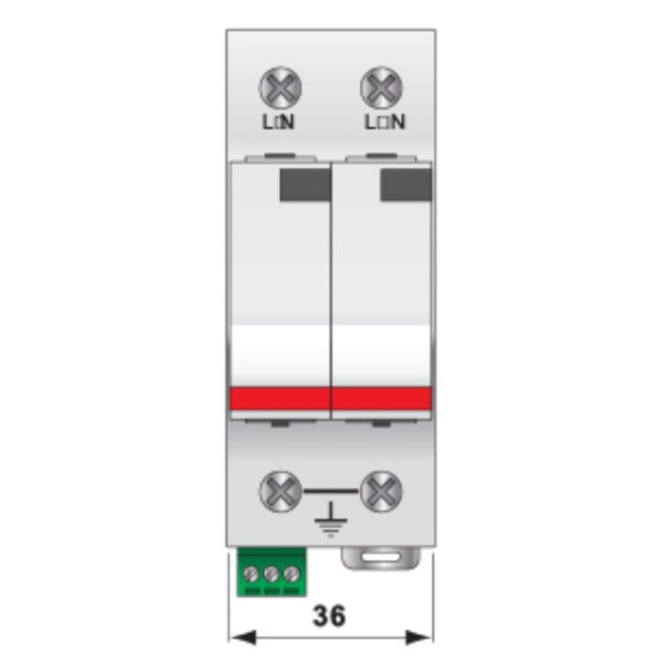 Ограничитель перенапряжения ETI 002442953 ETITEC V T2 255/20 (2+0) - фото №2