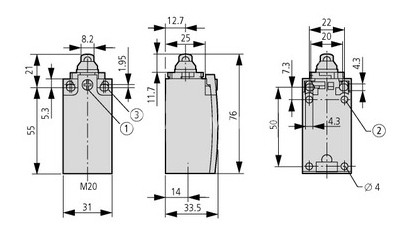 Концевой выключатель Eaton Moeller LS-11 - фото №3
