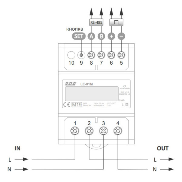 Лічильник електроенергії ЛЕ-01M (LE-01M) - фото №5