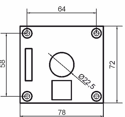 Одноместный пост управления Promfactor FP5-BOX1W1 с кнопкой "I" (Start) - фото №2