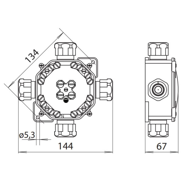 Распределительная коробка SEZ 6455-27 P S - фото №1