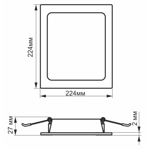 Світильник Videx Back 22Вт 5000K (VL-DLBS-225) - фото №3