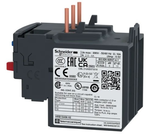 Тепловое реле Schneider Electric LRD08 2,5-4A - фото №3