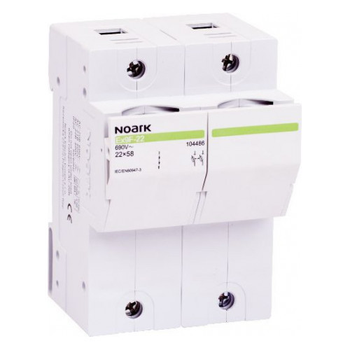 Держатель-разъединитель предохранителей NOARK Ex9F-22 2P 100A 22x58мм (104486)