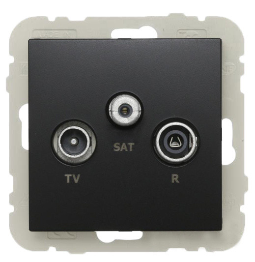 Телевизионная конечная розетка Logus 21543 TPM R TV-SAT (черная матовая)