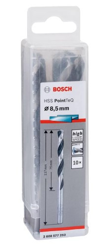 Свердла Bosch 2608577253 PointTeQ Svyerl HSS 8,5мм (10шт) - фото №4