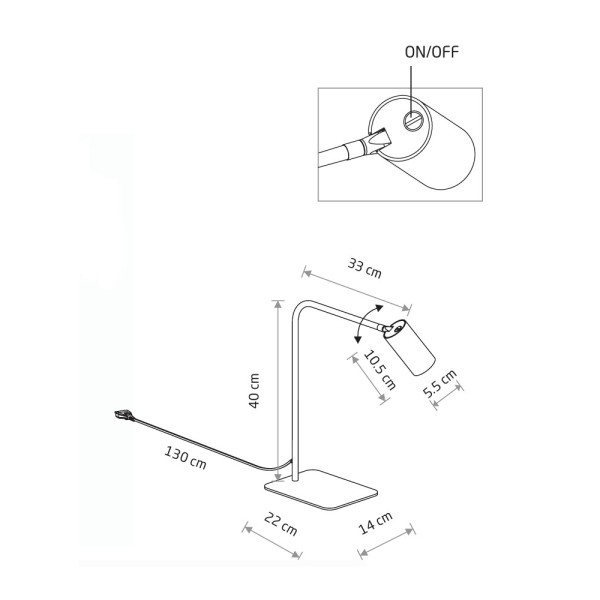 Настільна лампа Nowodvorski 7706 Mono GU10 1x10W IP20 чорна - фото №2