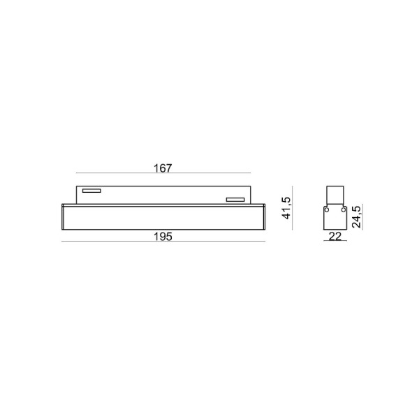 Магнитный светильник линейный Alumled ALMG-M05 12W 30° 4000К Osram3030 960LM BK - фото №1