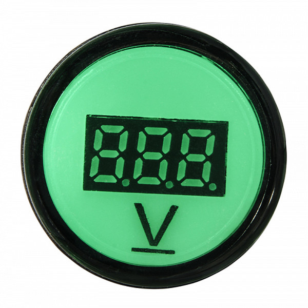 Зелений постовий вольтметр Аско-Укрем AD22-22 DVM DC 5-30В - фото №2