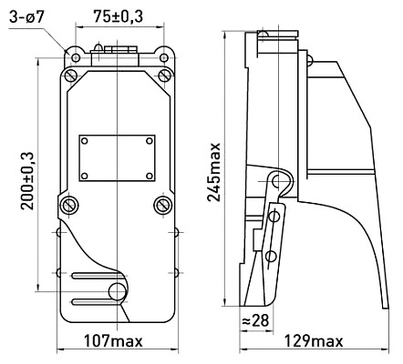 Металлическая педаль с защитой E.next e.fs.03 - фото №1