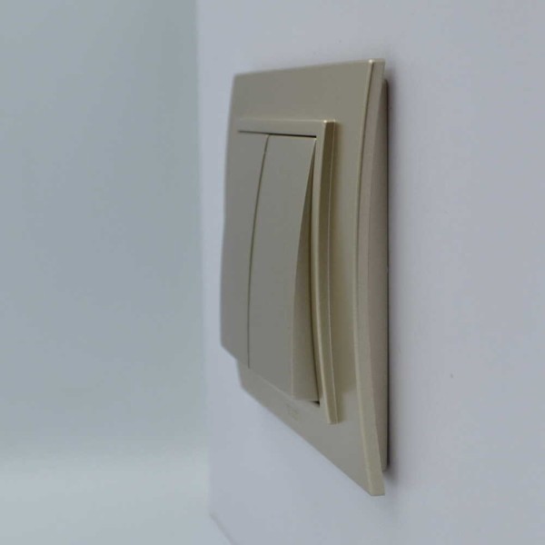 Выключатель ELBI ZENA Silverline титан 2кл без рамки ( 609-011400-202 ) - фото №2