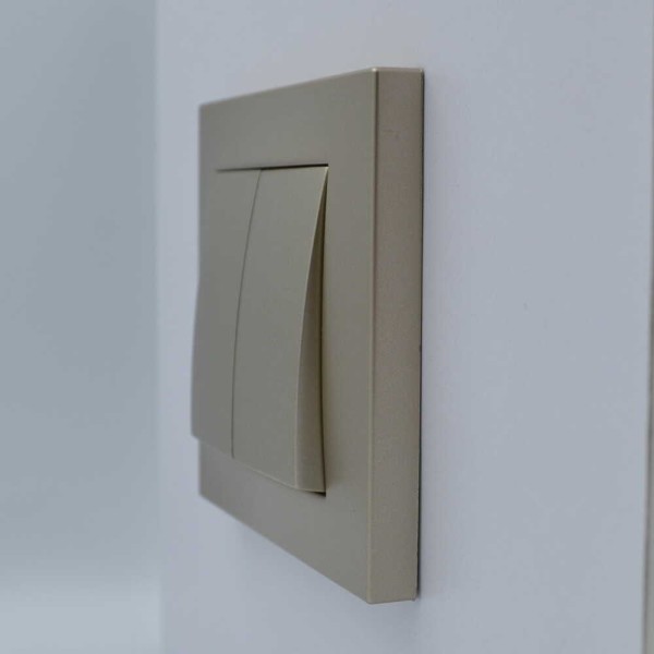 Выключатель ELBI ZENA Silverline титан 2кл без рамки ( 609-011400-202 ) - фото №4