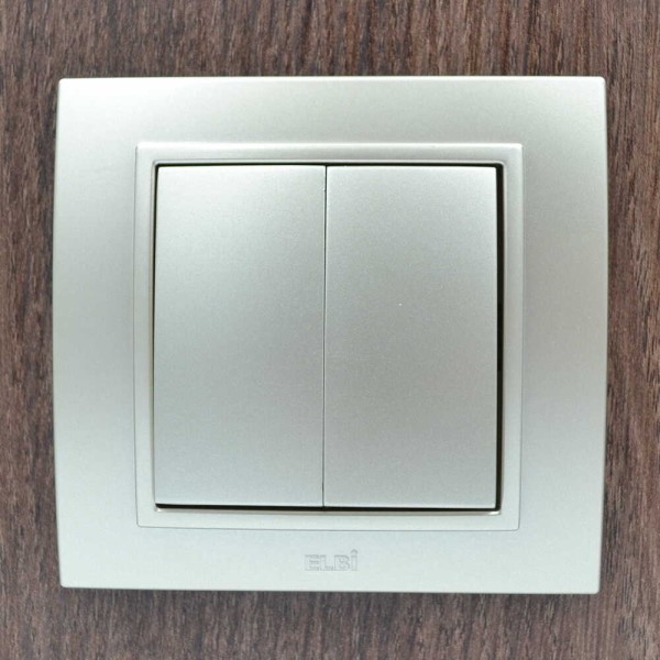 Выключатель ELBI ZENA Silverline титан 2кл без рамки ( 609-011400-202 ) - фото №7