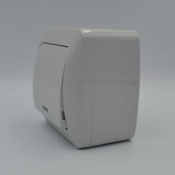 Выключатель EVA серый 1кл с подсветкой IP54 ( 554-011500-201 ) - фото №1