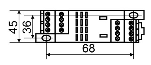 Роз'єм Аско-Укрем PYF14A-E під реле МY4 (A0090020005) - фото №2