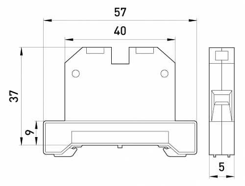 Наборная клеммная колодка заземления E.Next e.tc.z.din.pro.2.5 на DIN-рейке (p050001) - фото №1