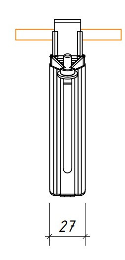 Тримач на півкруглий гребінь даху Leo Lightman з тримачем Niro Ni (304133) - фото №2