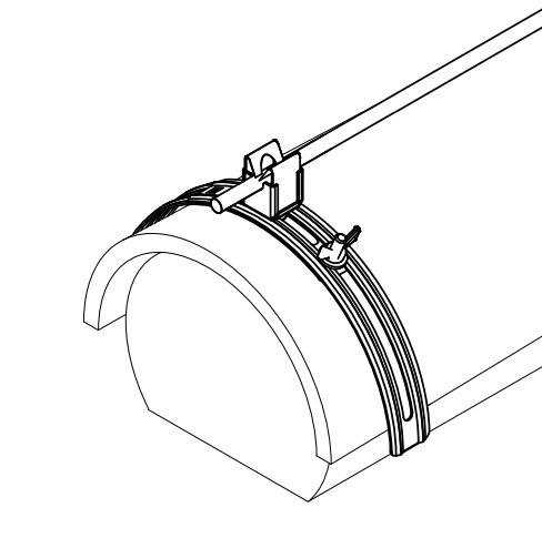 Тримач на півкруглий гребінь даху Leo Lightman з тримачем Niro Ni (304133) - фото №4