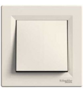 Выключатель 1-клавишный кремовый IP44 Asfora, EPH0100223