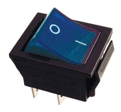 Переключатель TNSy KCD2-202N BL/B с подсветкой синий (TNSy5500777)