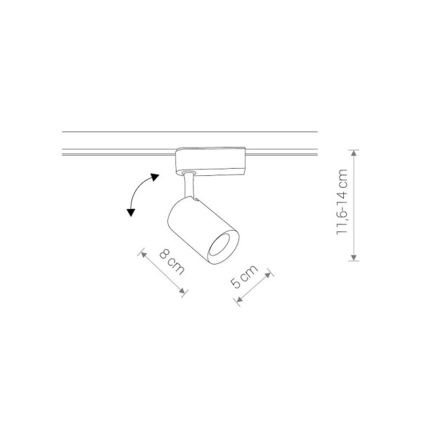 Трековый светильник Nowodvorski 38996 Iris LED 1x7W 3000K 430Lm IP20 Bl - фото №1