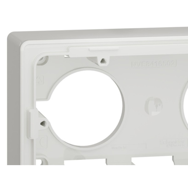 Двопостова коробка Schneider Electric NU800418 для відкритої установки (біла) - фото №3