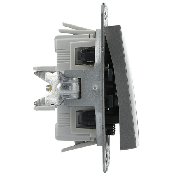 Выключатель для жалюзи без рамки сталь Asfora, EPH1300162 - фото №2