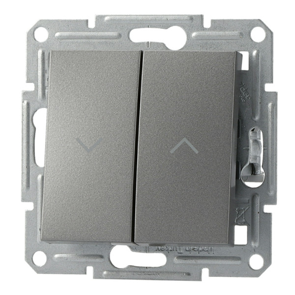 Выключатель для жалюзи без рамки сталь Asfora, EPH1300162 - фото №5