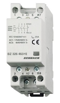 Контактор 25А 3НО+1НЗ 230В AC, Schrack