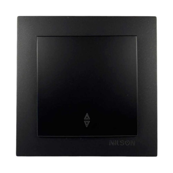 Вимикач Nilson Touran чорний мат 1кл прохідний ( 24381007 )