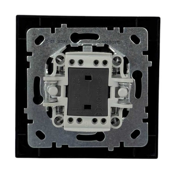 Вимикач Nilson Touran чорний мат 1кл прохідний ( 24381007 ) - фото №1